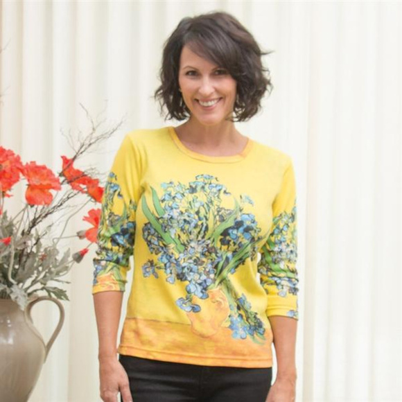 Van Gogh Vase With Irises Shirt - Picture 1 of 2